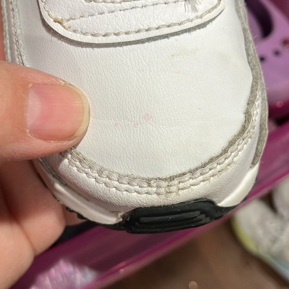 Nike Air Max 90 Toggle sneakers white red yellow activewear toddler size 9C - Picture 10 of 10